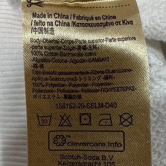 Scotch & Soda Les Tropiques Floral V-Panel Cotton Sweatshirt Medium - Picture 10 of 12